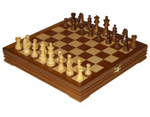 Шахматы малые деревянные 4843 пр-во Россия ручная работа из натурального дерева (береза) технология маркетри в подарочной фирменной упаковке