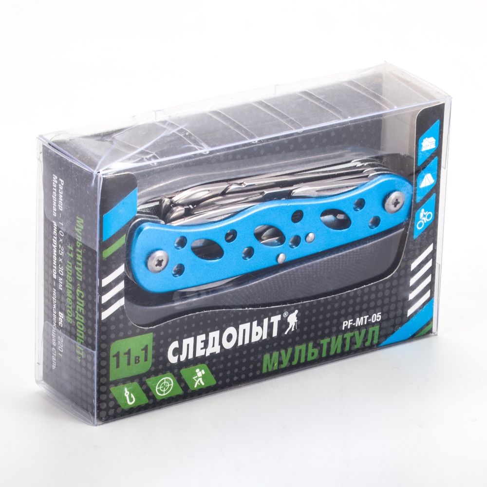 Мультитул &quot;СЛЕДОПЫТ&quot;, бол., 11 предметов, в чехле, в коробке/120/