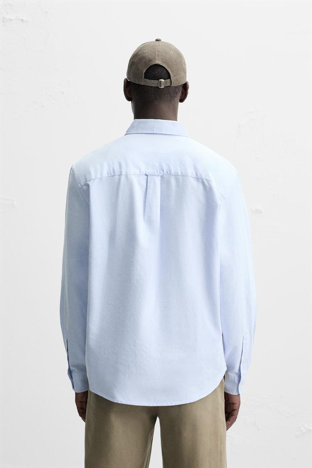 ZARА РУБАШКА ОКСФОРД, НЕБЕСНО-ГОЛУБОЙ