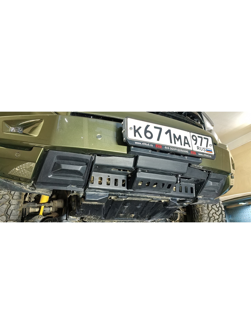 Площадка РИФ под лебёдку с защитой радиаторов в штатный бампер TANK 400