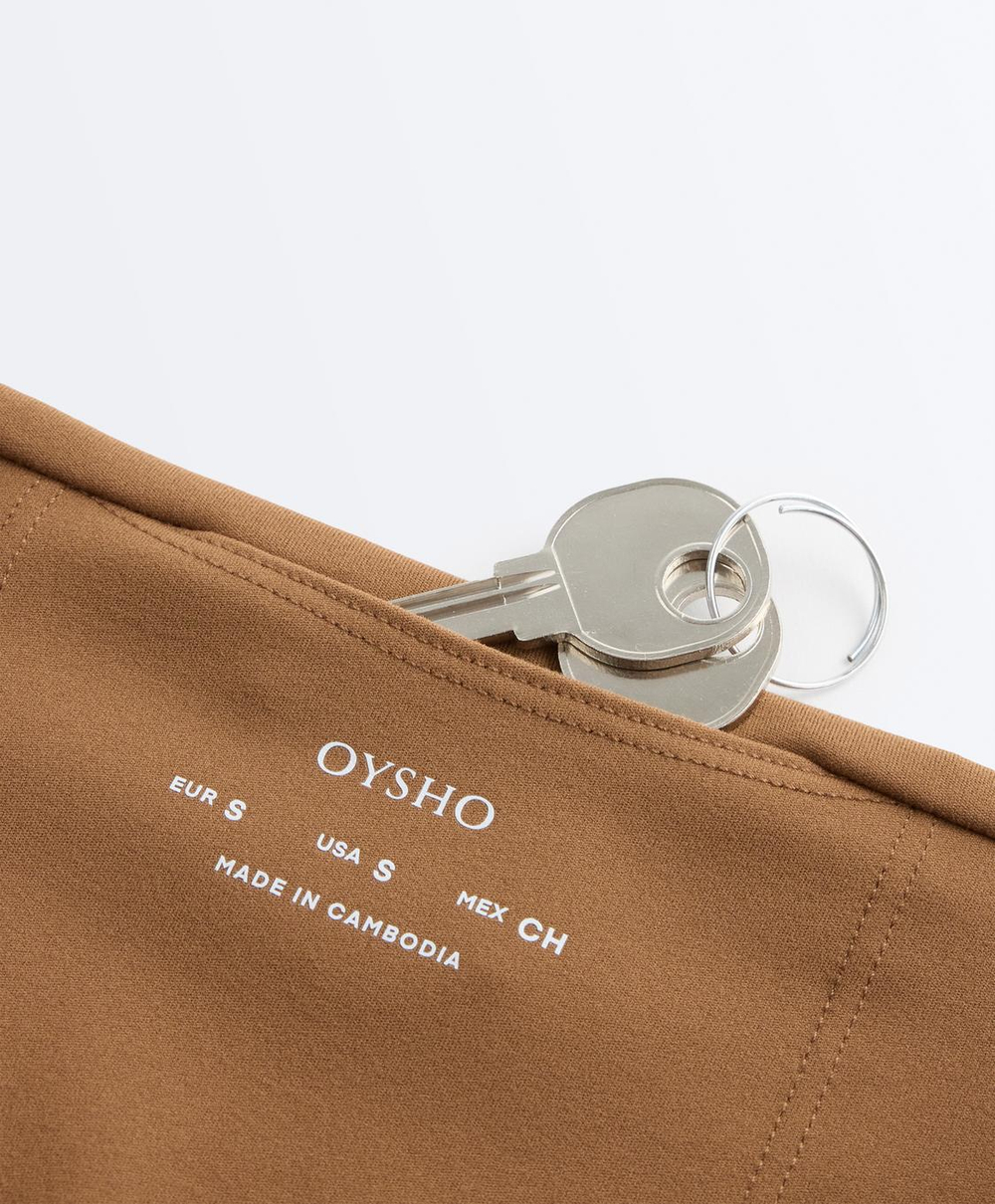 OYSHO Велосипедки Comfortlux с высокой посадкой длиной 10 см, тоффи