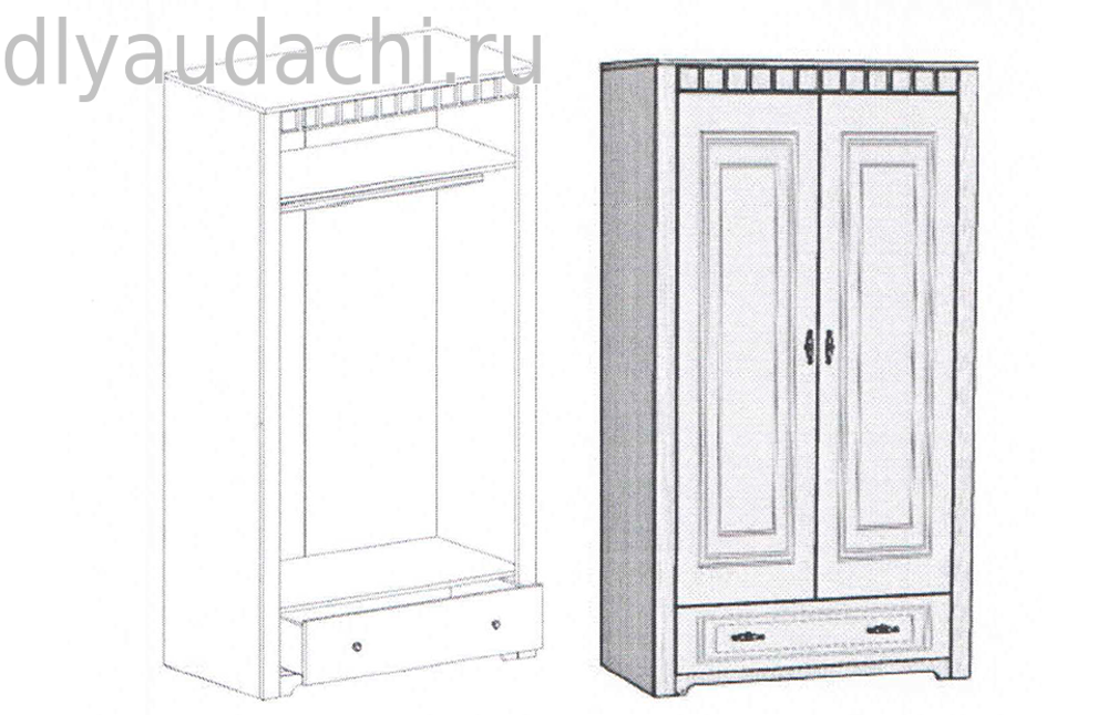 Шкаф двухдверный "Прованс"