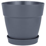 Горшок цветочный Villa de Fiori 26л D380мм, фиксированный поддон, на колесиках, вулканический серый