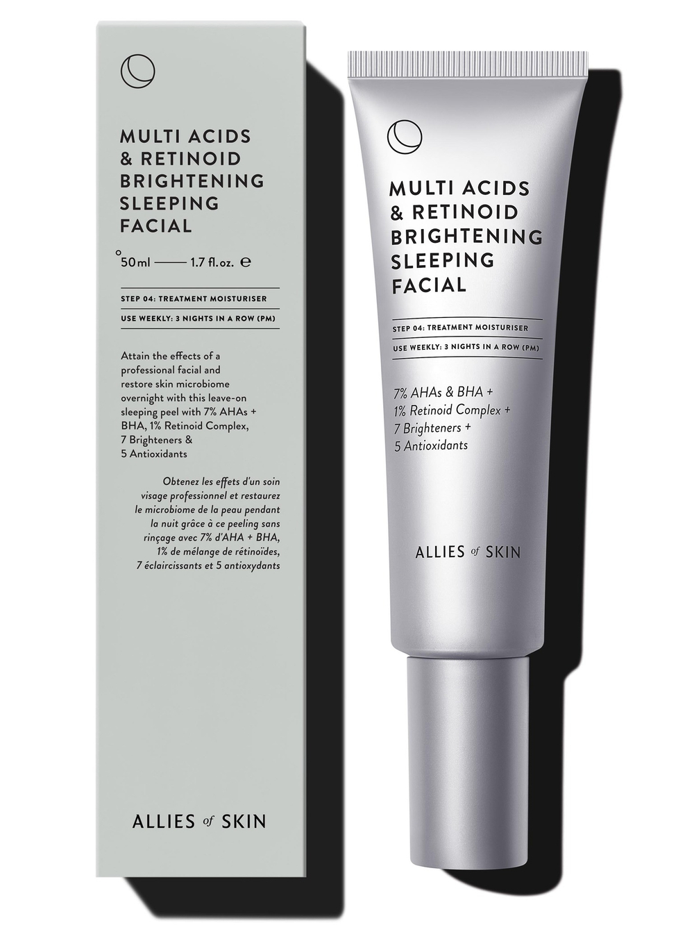 Allies of Skin Multi Acids & Retinoid Brightening Sleeping Facial, 48ml