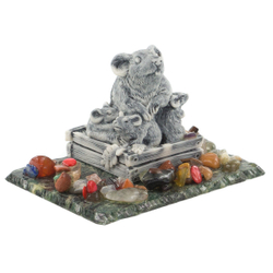 Сувенир "Крыса с крысятами" из мрамолита R120250