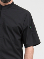 Черная мужская рубашка-китель для повара и кондитера NVDesign