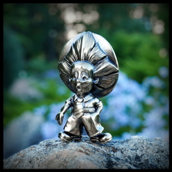 Брелок "Коротышка" для ключей , мельхиор