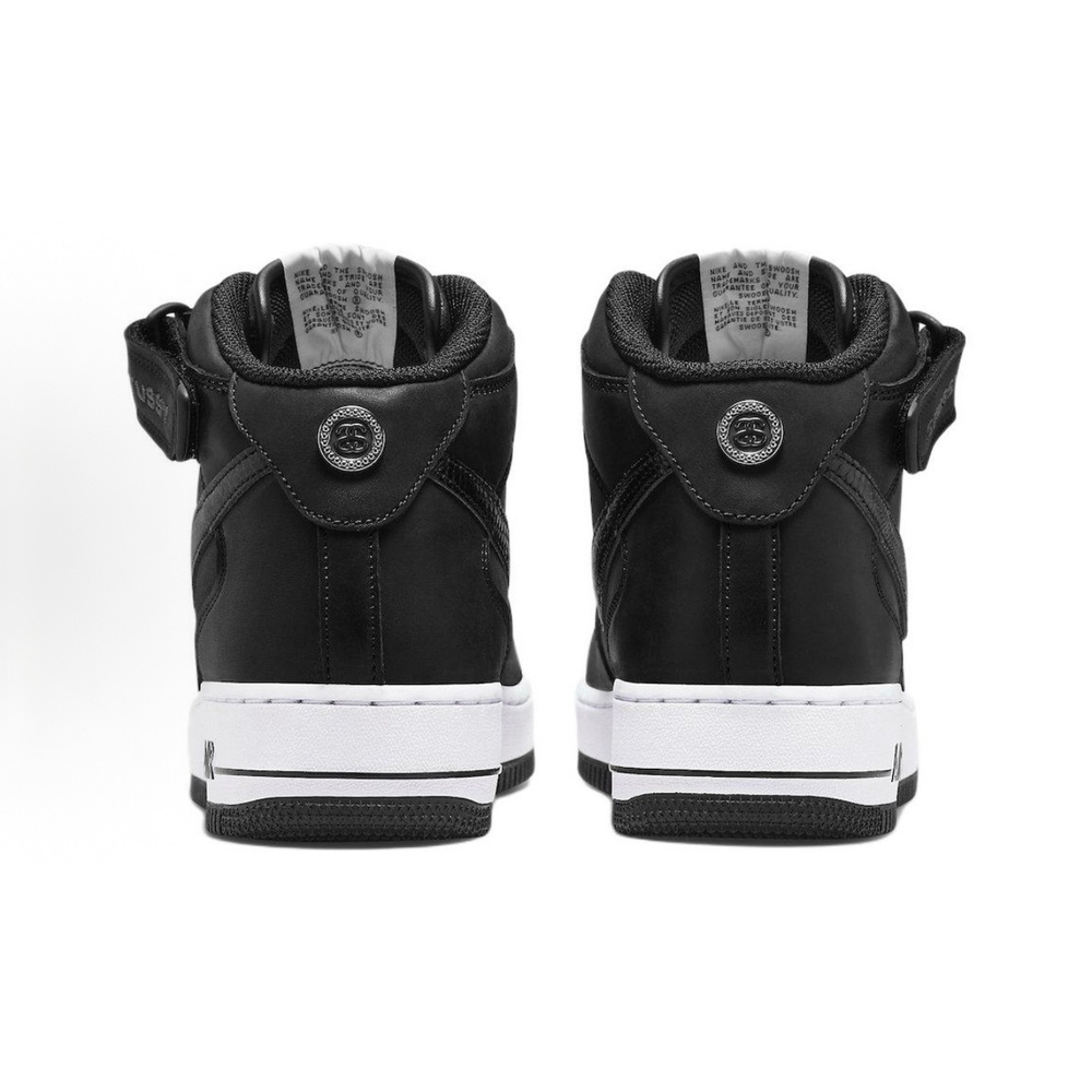Stussy x Nike Air Force 1 Mid "Black"