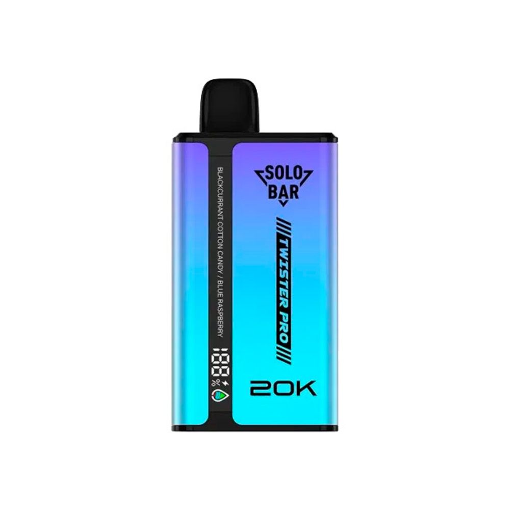 SOLOBAR Twister Pro 20K - Blackcurrant Cotton Candy / Blue Raspberry (2% nic)