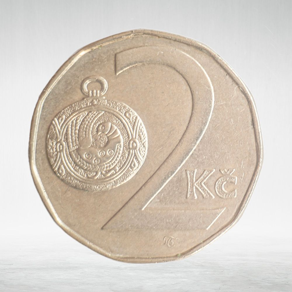 Czech Republic, 2 Koruny, 1993, VF