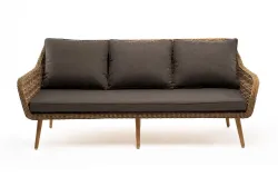 "Прованс" диван из искусственного ротанга трехместный, цвет соломенный