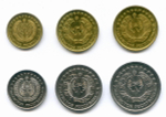 Набор из 6 монет Узбекистана (1, 3, 5, 10, 20 и 50 тийин) 1994 год. AUNC