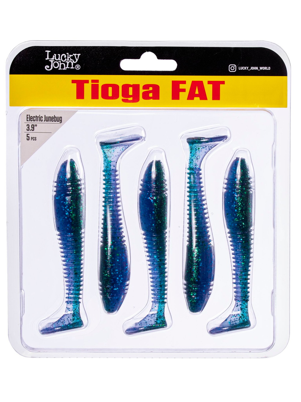 Виброхвост Lucky John TIOGA FAT 3.9in (100 мм), цвет Z13, 5 шт.
