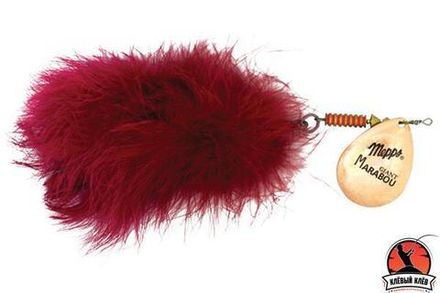 Блесна вращ. Mepps GIANT MARABOU Copper/Red (блистер)