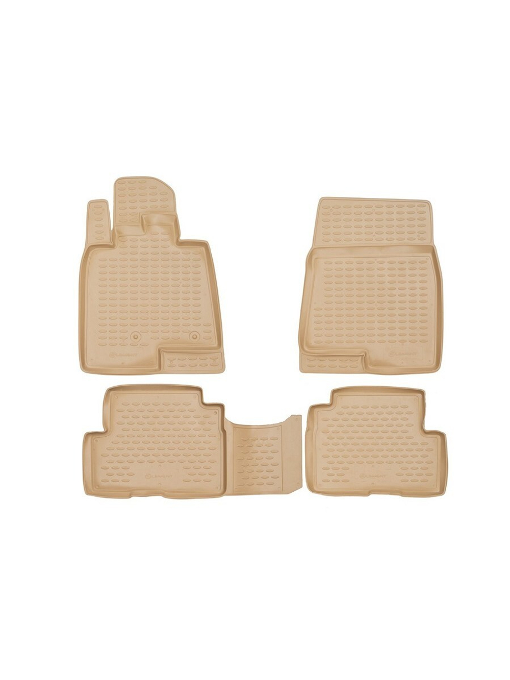Коврики в салон для MITSUBISHI Pajero IV (V80), 3 дв, 2006 -, 4 шт. (полиуретан, бежевые) RSA-35.18.212