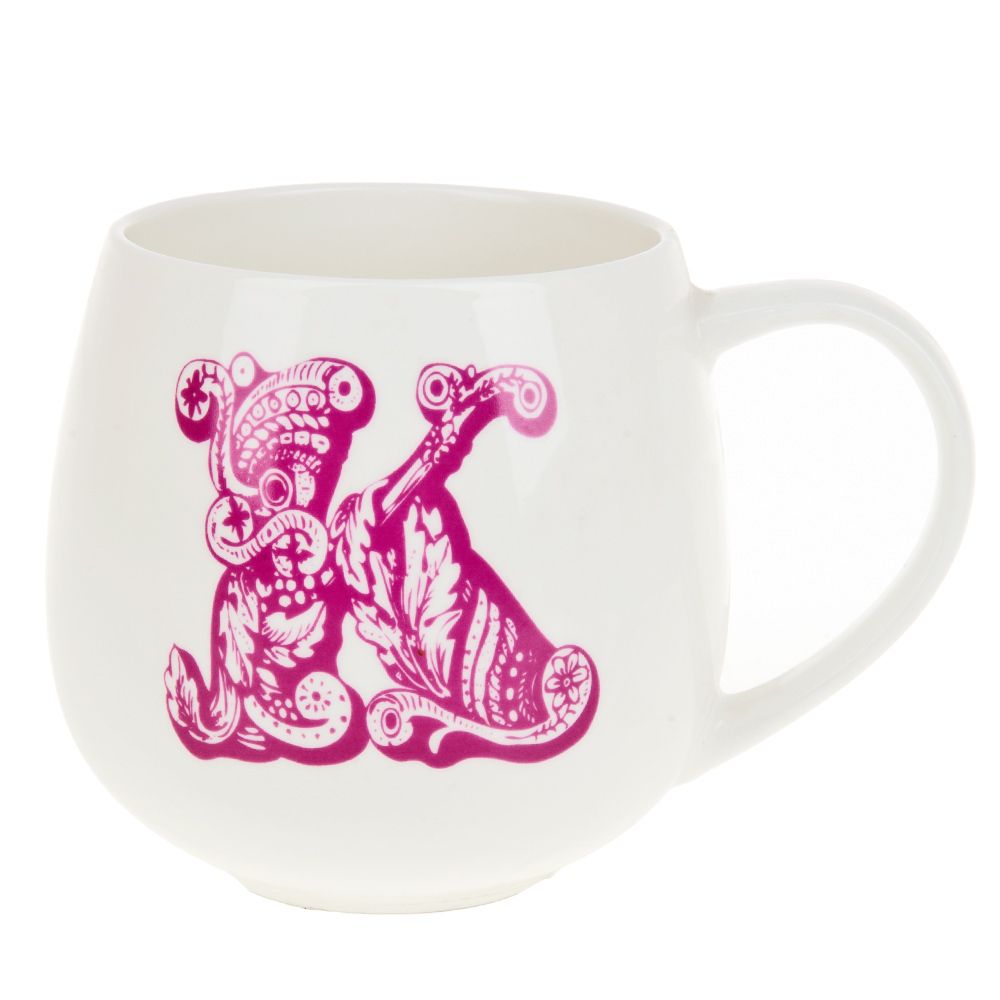 Кружка фарфоровая "Алфавит" v=400мл. (12видов) (min6) (транспортная упаковка)