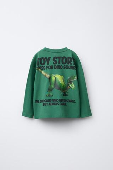 ZARA ФУТБОЛКА С ПРИНТОМ «ИСТОРИЯ ИГРУШЕК» © DISNEY PIXAR, ЗЕЛЕНЫЙ