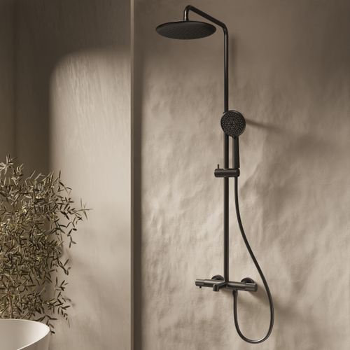 Душевая стойка Vincea Desire VSFS-1D1TMB термостатическая, черный