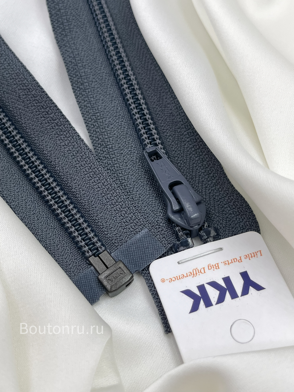 Молния YKK витая разъемная плоская тип 5, темный серый 182