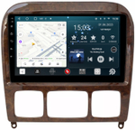 Магнитола для Mercedes-Benz S (W220) 1998-2005 (орех/черный) - Redpower 350 Android 10, ТОП процессор, 6Гб+128Гб, CarPlay, SIM-слот