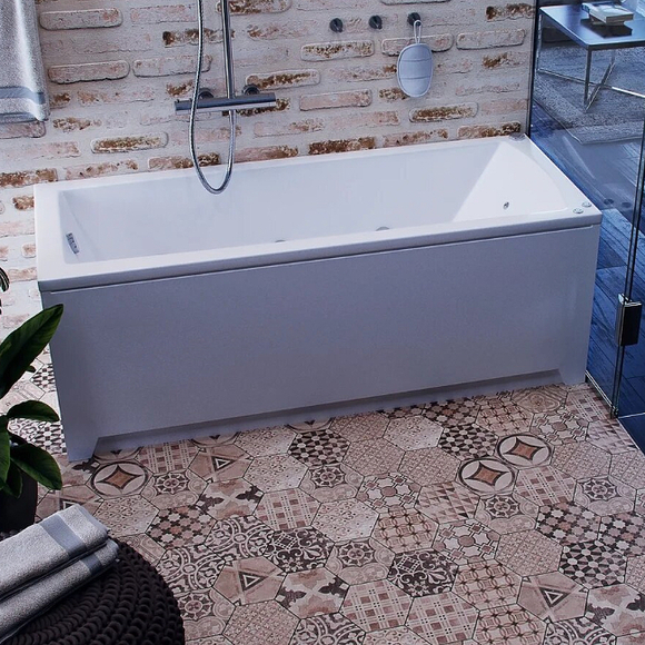 Акриловая ванна Aquatek (Акватек) Либра New 170x70, с каркасом, с фронтальной панелью, со сливом-переливом
