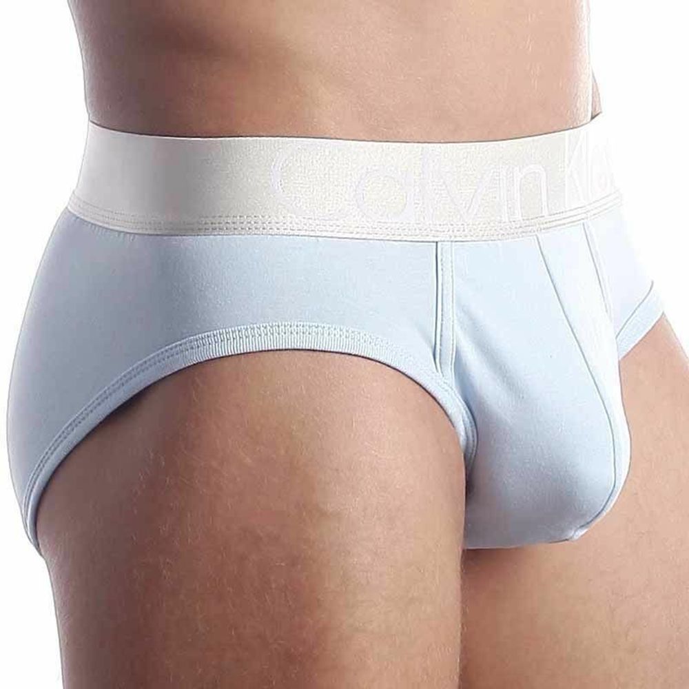 Мужские трусы брифы светло-голубые Calvin Klein Steel Brief