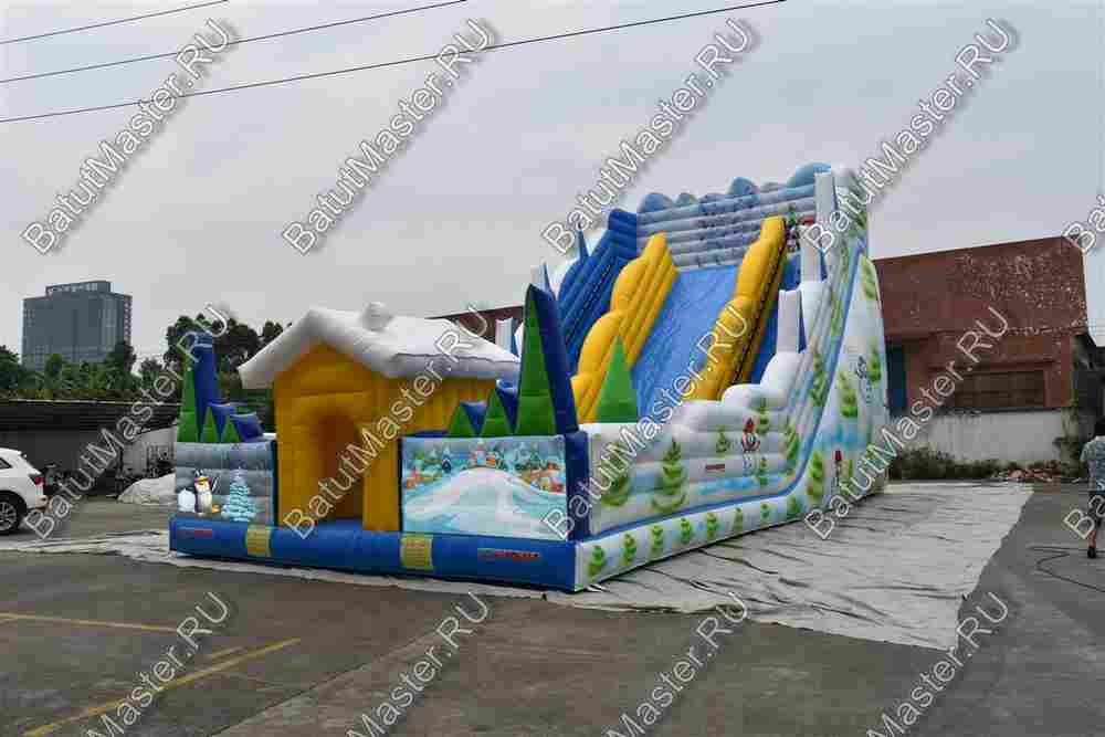 Детский надувной батут-горка "Весёлая горка" 15*9*9 м