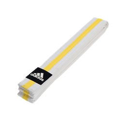 Пояс для тхэквондо Adidas Club бело-желтый