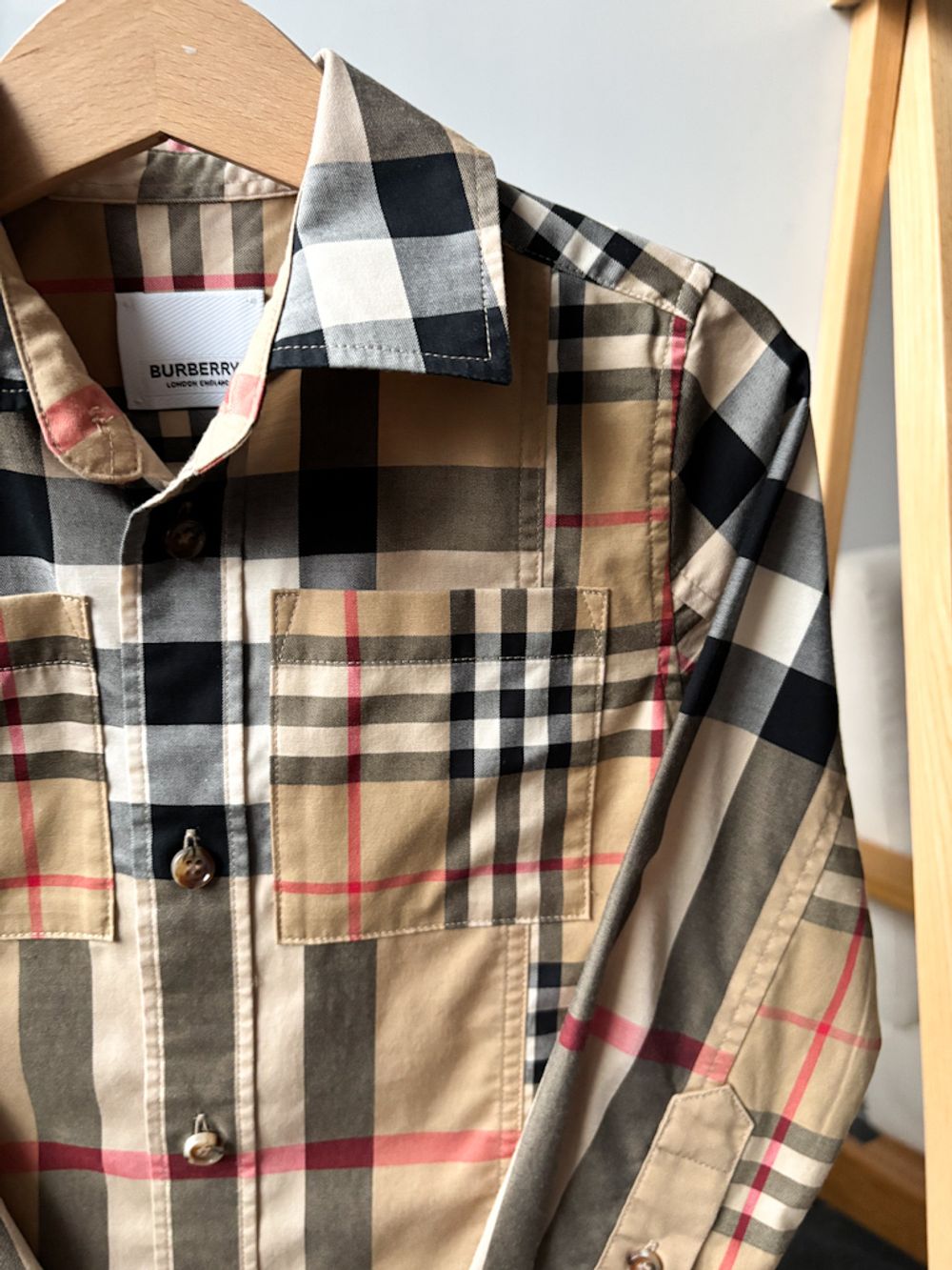 Хлопковая рубашка Burberry, 104