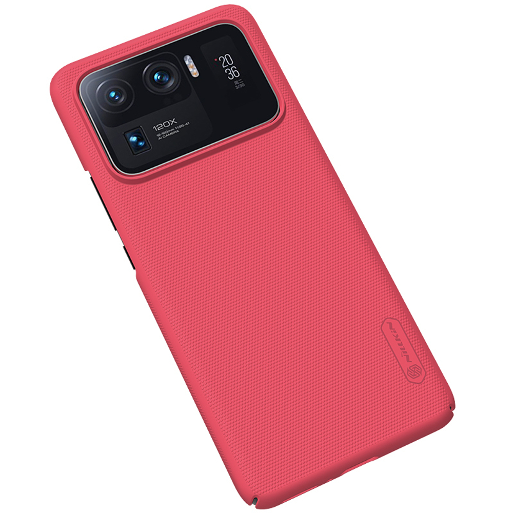 Красный тонкий чехол от Nillkin для смартфона Xiaomi Mi 11 Ultra, серия Super Frosted Shield