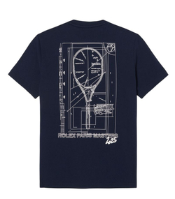 Футболка теннисная Lacoste Unisex Rolex Paris Masters Edition Printed - navy blue