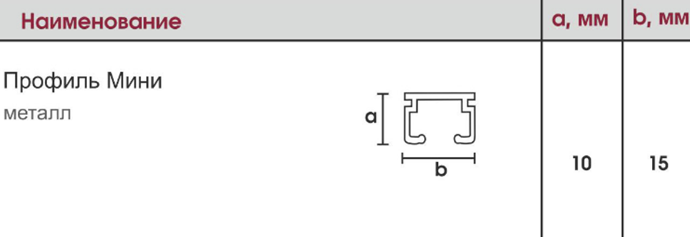 Профильный однорядный карниз Мини