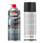 Герметик-спрей жидкая резина от трещин и протечек Decorix высокоэластичный, 520 мл, чёрный 0126-01 DX
