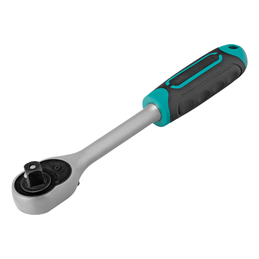 Ключ-трещотка 1/2", CrV, 72 зуба, с быстрым сбросом, матовый хром Stels