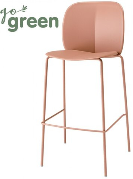 Стул пластиковый полубарный Scab Design Mentha Go Green, карамель
