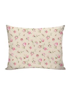 Постельное белье перкаль Сказка "Розовые бутоны на бежевом" 1,5-сп Наволочка 50х70 см 1 шт Простынь 150x215 см Пододеяльник 145x215 см