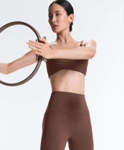 OYSHO Брюки клеш с высокой посадкой Flare Comfortlux High Rise, светло-коричневый