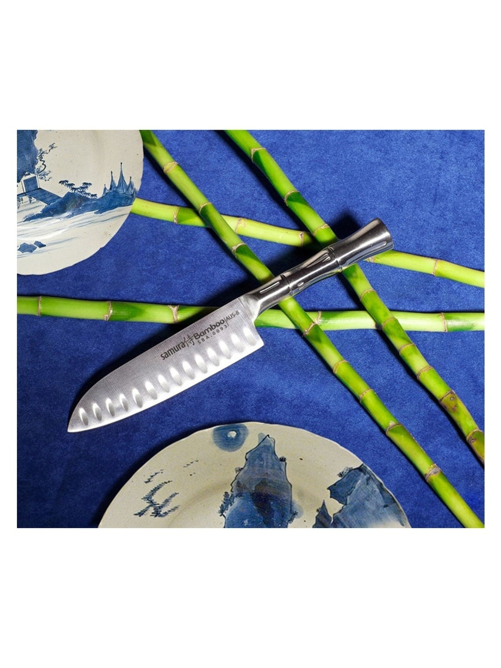 Нож кухонный стальной Сантоку Samura BAMBOO SBA-0093