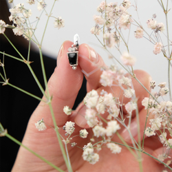 "Финит" серьги в серебряном покрытии из коллекции "Самоцветы" от Jenavi с английским замком