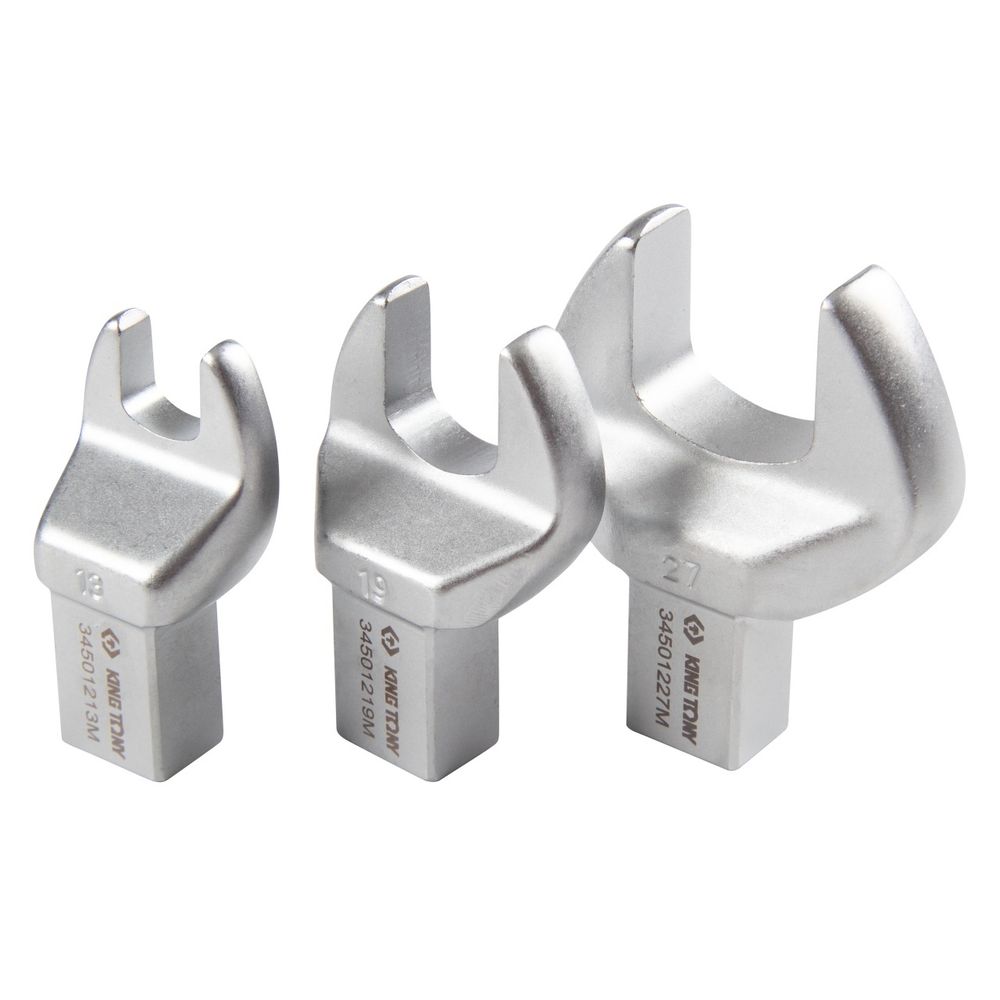 KING TONY (345201D11MR) Динамометрический ключ серии "FIT", 14х18 мм с набором рожковых насадок 13-30 мм, 20-100 Нм, кейс