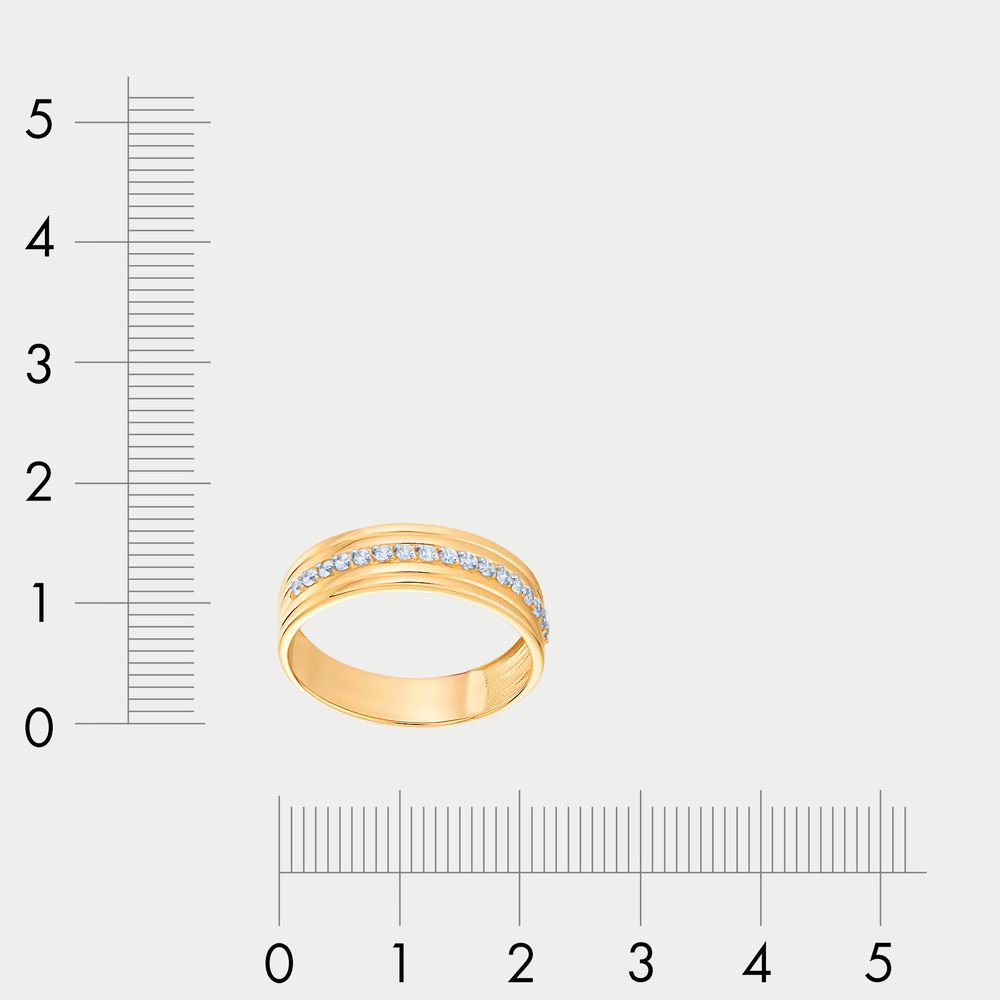 Золотое женское кольцо с фианитами 585 пробы (арт. 020811-4102)