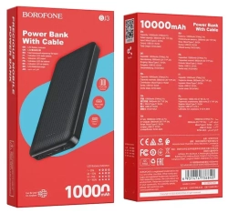 Портативный аккумулятор Borofone BJ3 Minimalist 10000mAh черный