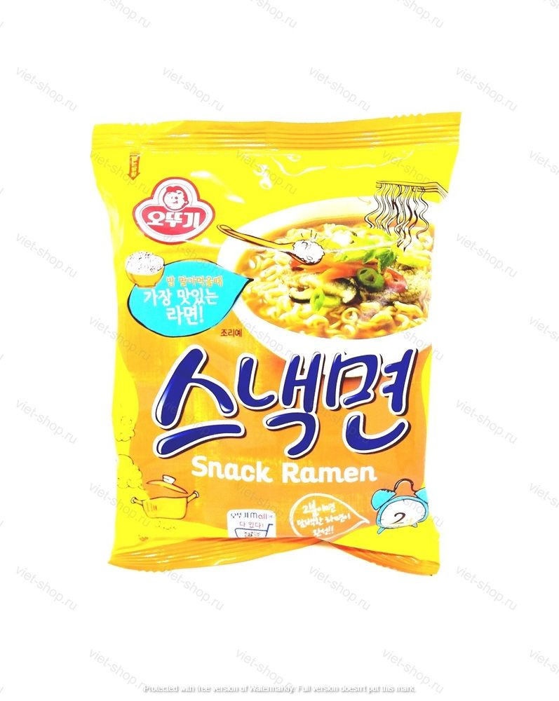 Пшеничная лапша Оттоги (Ottogi) Snack ramen со вкусом говядины, 108 гр.