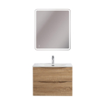 Тумба с раковиной подвесная BelBagno MARINO-CER-N-700-2C-SO-WO-P Rovere Bianco, раковина белая BB-8099-70