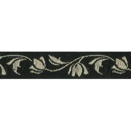 Лента жаккардовая 16 мм "Gamma", отделочная, цв.черный