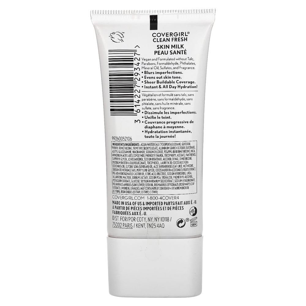 Covergirl, Clean Fresh, Skin Milk, питательный тональный крем, оттенок 580 загар, 30 мл (1 жидк. унция)