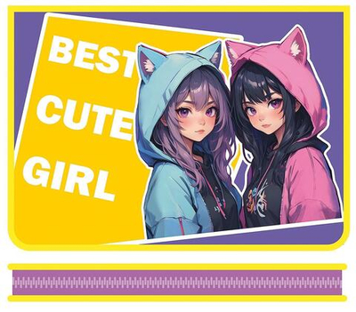 Папка д/тетрадей А4 молния вокруг, печать на пластике 325/230/25 "Лучшие подружки 2025" (Пчелка)