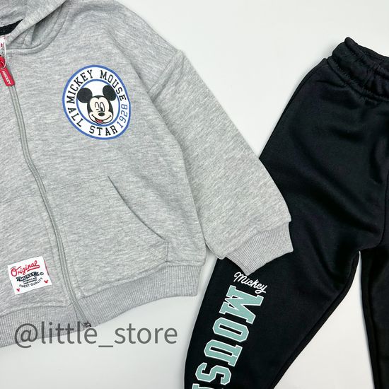 Комплект из футера "Mickey Mouse" серый/черный