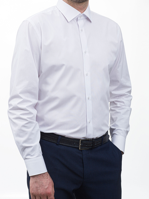 Сорочка мужская ELITA длинный рукав, цвет белый, хлопок/пэ 700121 00