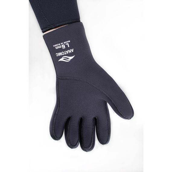 Перчатки Aquateam Anatomic 5 мм черные